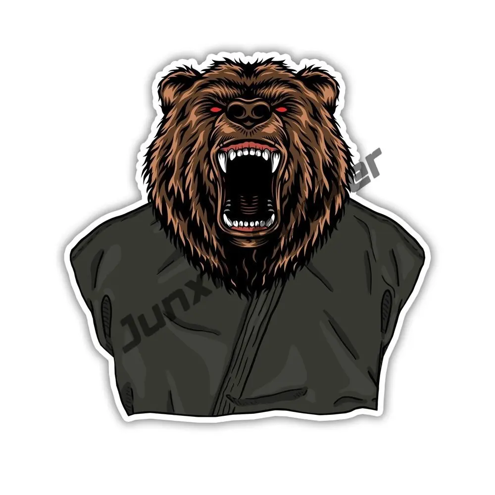 Gorilla Jiu-Jitsu Cool Monkey MMA Car Bumper Vinyl Decal BRAZILIAN JIU JITSU BJJ Grappling Sport Flag Text Stickers