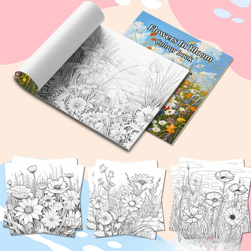 Thick Cute Healing Stress Relief Coloring Book Drawing Notebook New