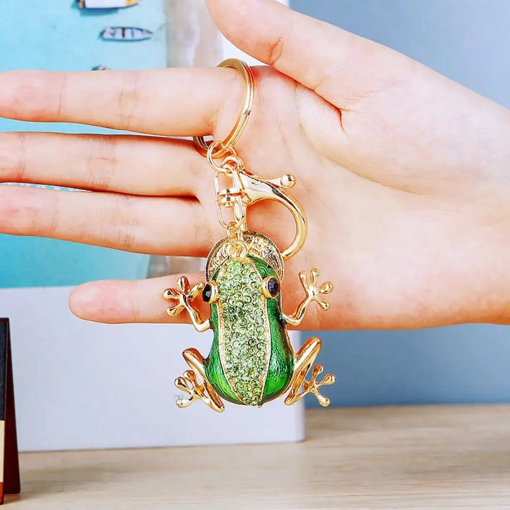 Glücksbringer Kupfermünzen Kleiner Frosch Auto-Schlüsselanhänger Damen-Taschenanhänger Schlüsselring Metallanhänger Geschenke – Detail 1