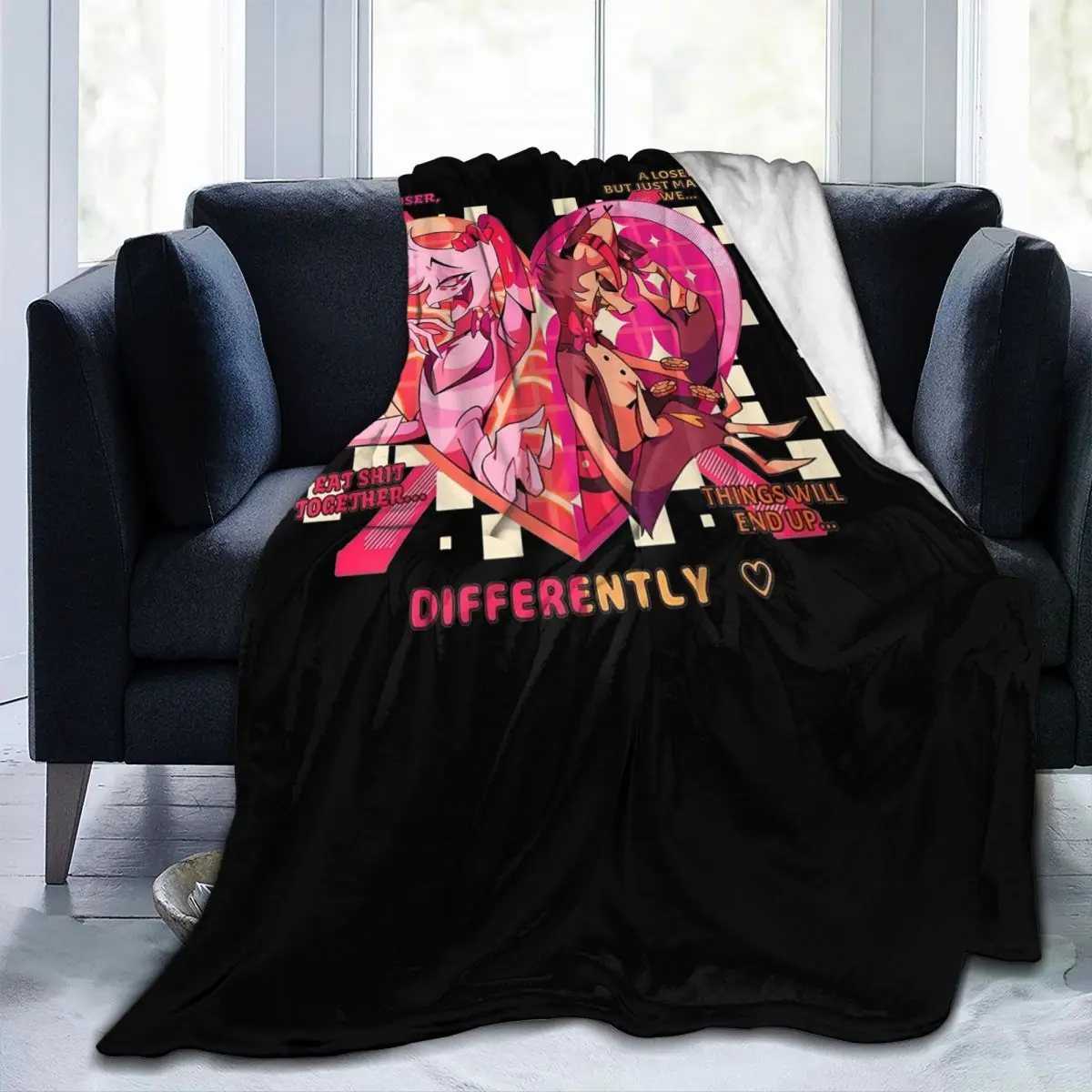 Relax Angel Husk Loser Baby Hazbin hotel coperta merce biancheria da letto coperta decorativa morbida peluche in pile corallo per divano