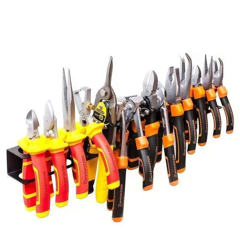 Steel Tool Holder Organizer Plier Mount Hanger Hand Tool Organization Wall Rack for Garage Workbench Basement Home Workshop