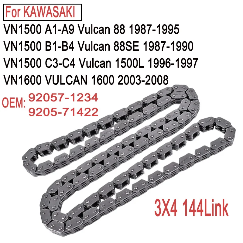 Motorcycle Camshaft Timing Chain For KAWASAKI VN1500 Vulcan VN1600 VULCAN 1600 2003-2008 92057-1234 9205-71422 VN 1500 1600