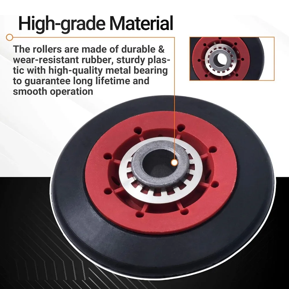 4-УПАКОВКА 8536974   Опорный ролик барабана сушильной машины для Whirlpool Kenmore Maytag 8536973   В 10314171   В 10314173   WPW 10314173   PS 11752609