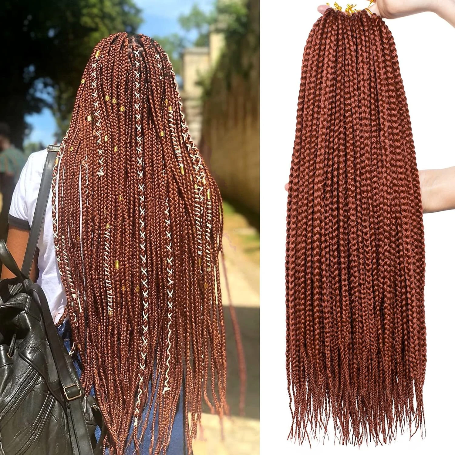Box Braid Вязаные крючком волосы 10/14/18/24/30 дюймов Вязаные крючком Box Braids Предварительно заплетенные крючком косы для чернокожих женщин Мягкие средние синтетики