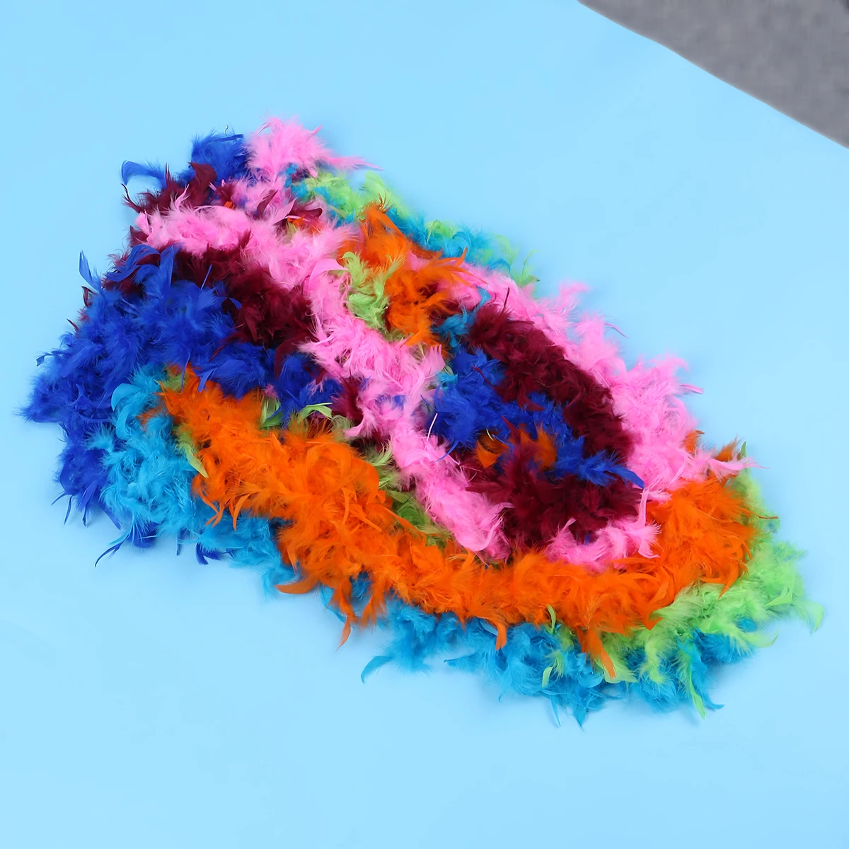 

6 pcs 40G Colorful Boas Diy Craft Fringe Trim Party Supplies Bulk Mixed Costume Accessory Sewing Decoration