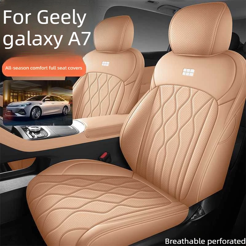 Custom Car Seat Covers 5 seats For Geely Galaxy A7 2026 New model leather Cushion Car Seat Cover Interior Accessories