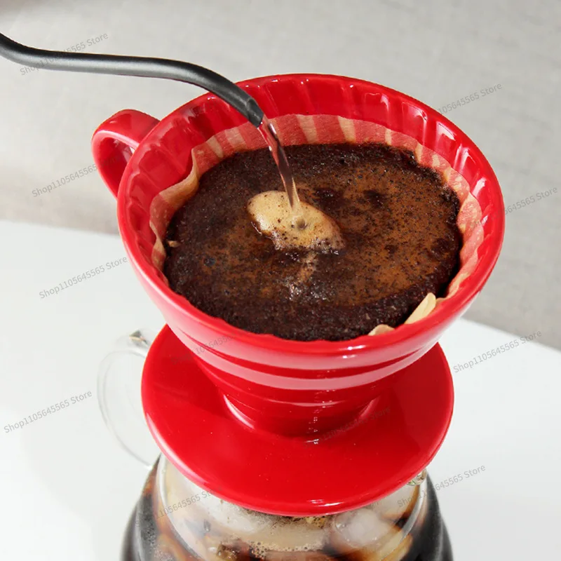 For Ceramic Cone-shaped Hand Brewed Coffee Filter Cup 1-2 Cups 2-4 Cups Coffee Utensil