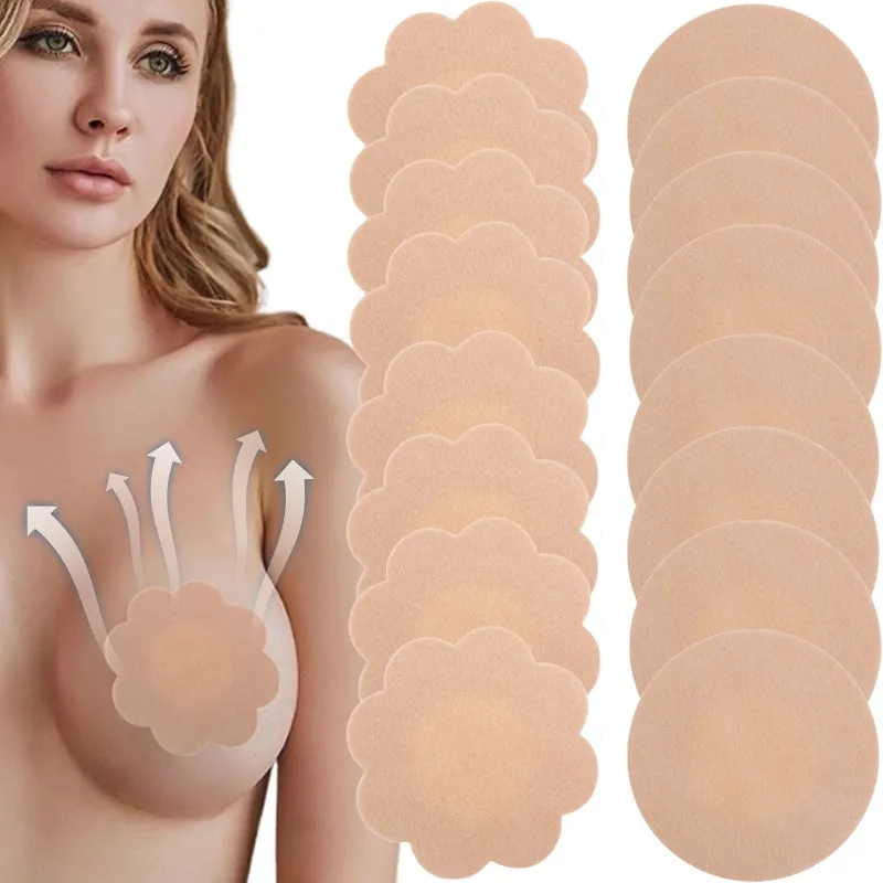 

1-10pairs Women Invisible Nipple Covers Disposable Breast Petals Adhesive Pasties Skin Friendly Hypoallergenic Nipple Stickers