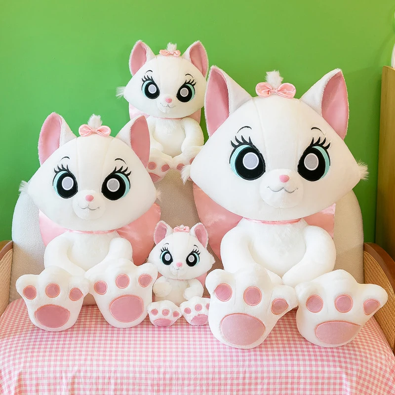 35-100cm Marie Disney los Aristogatos juguetes de peluche dibujos animados Plushie Anime almohada de cumpleaños muñeca regalo de peluche para niños Navidad