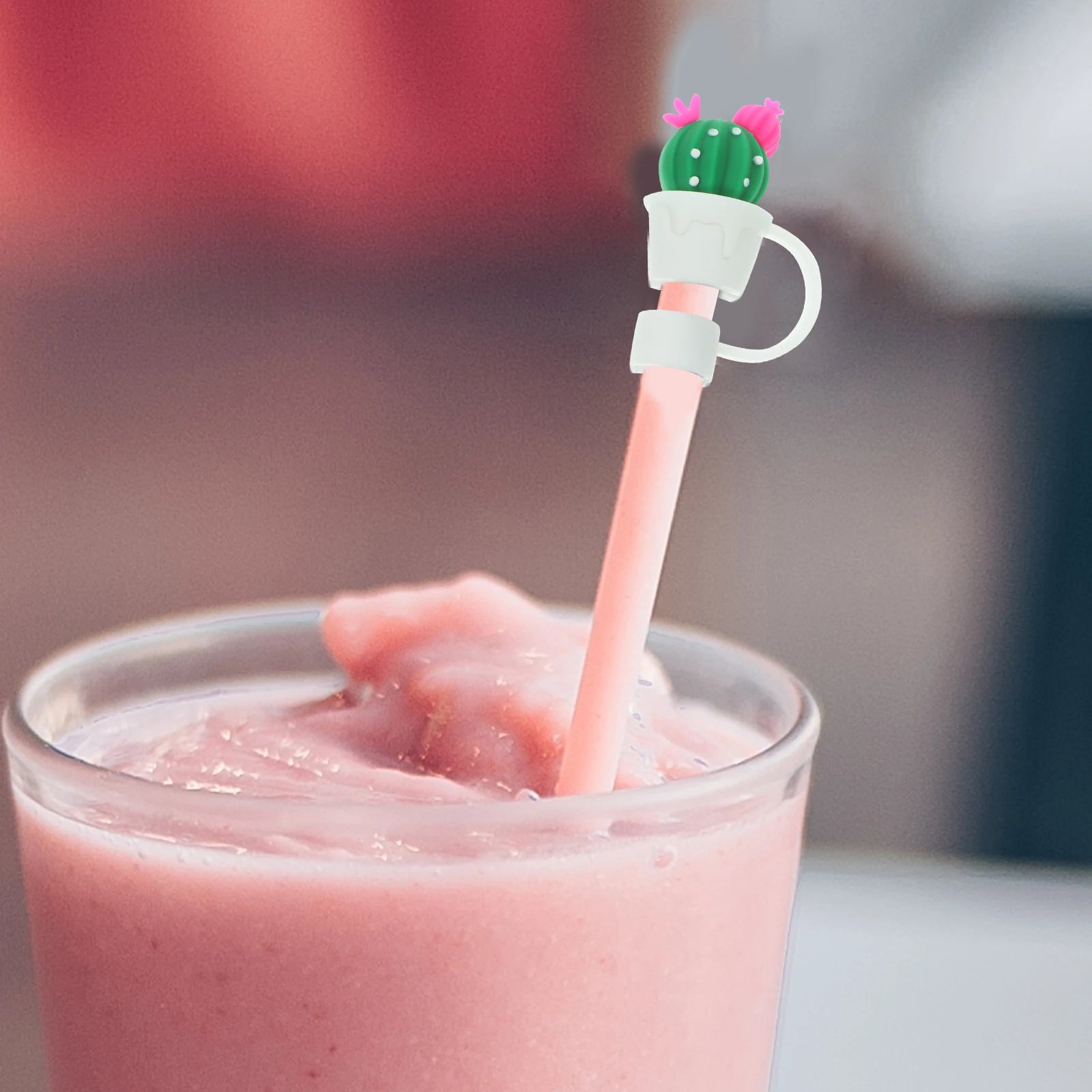 

2 Pcs Covers Drinking Cover Toppers Straw Tip Covers Silicone Stopper Drinking Party Reusable Protective Straw Charms