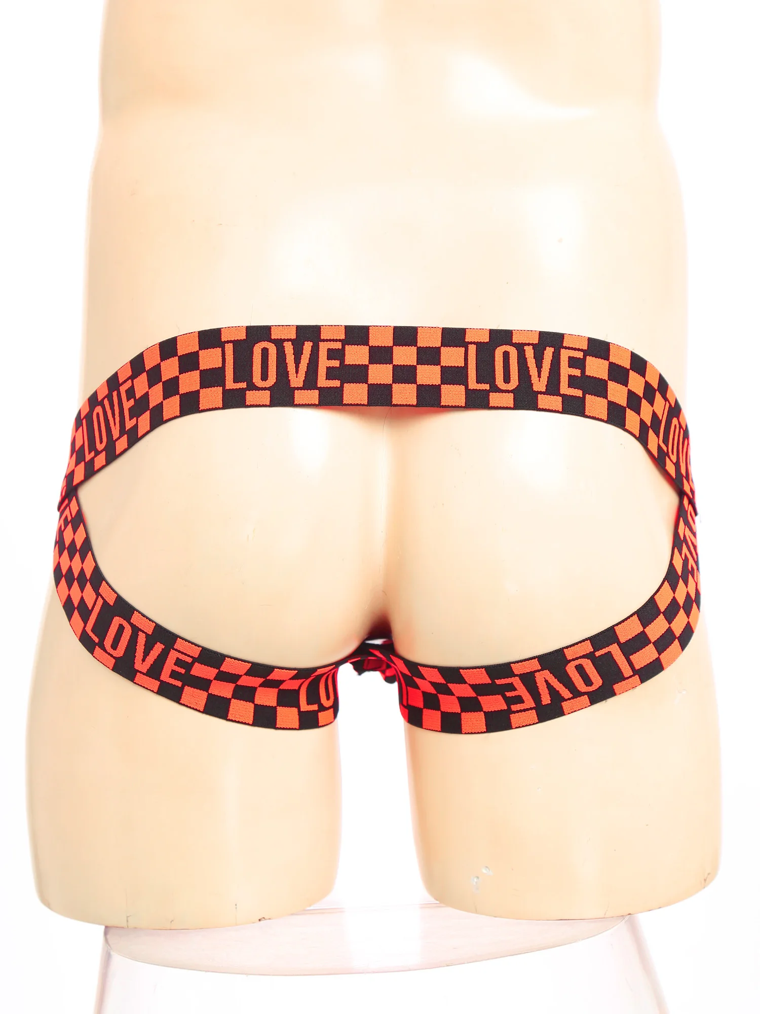 رجل منقوشة الجوف خارج تسخير الملابس الداخلية بسط الجوف خارج سيور فحص مطبوعة توسيع شريط مرن حزام رياضي T-الظهر Underpant