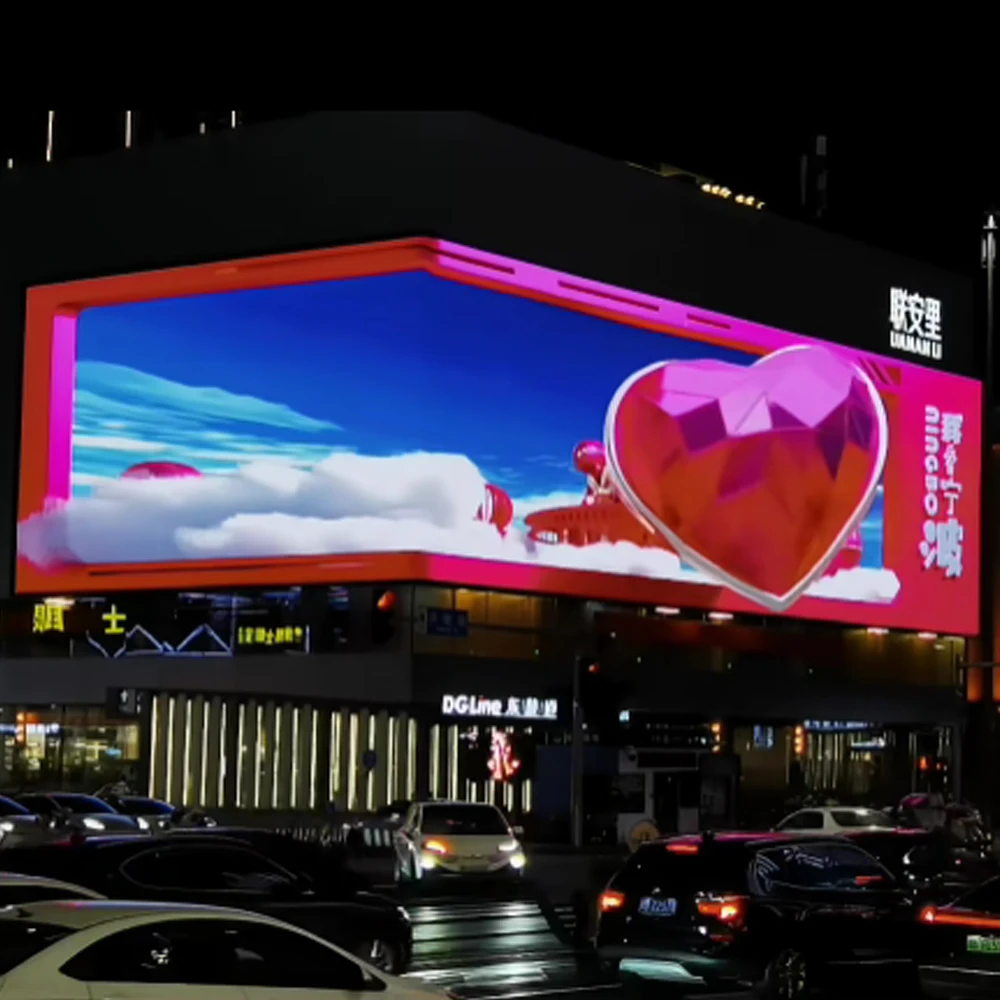 Schermo LED Digitale Flessibile Intelligente per Esterni, Display LED Trasparente per Pubblicità Creativa e Locali Notturni