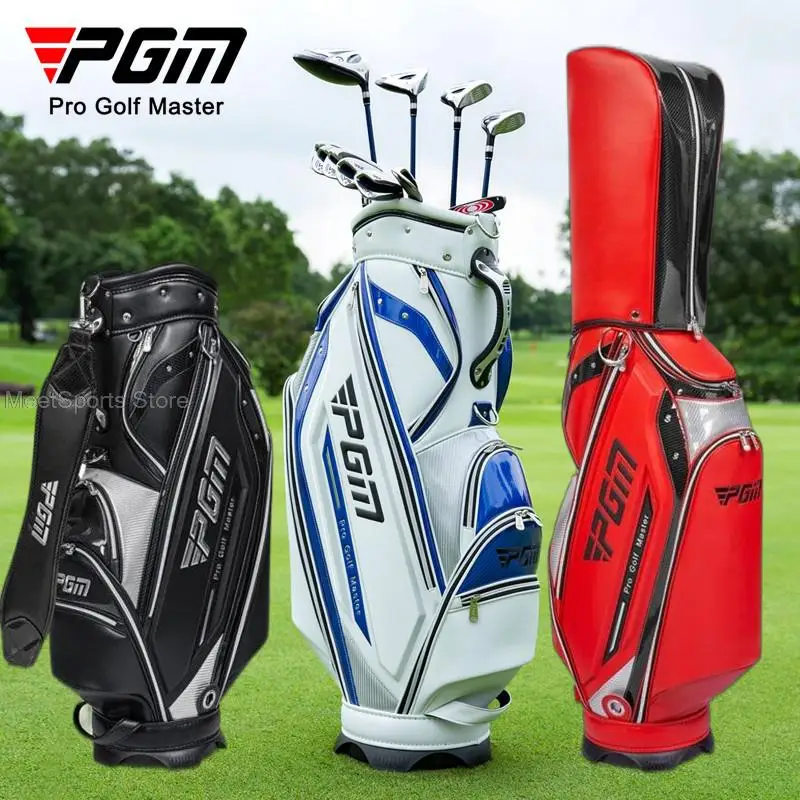 Multi-Functional Golf Standard Bag PU Leather Waterproof Bags Aviation Packages Big Capacity Travel Pack Can Hold All Set Clubs