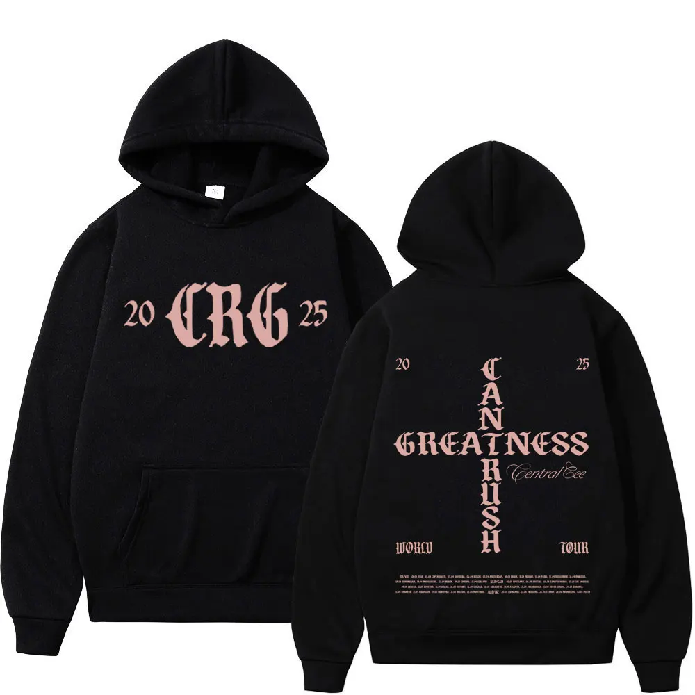 

Central Cee CAN'T RUSH GREATNESS World Tour 2025 Gothic Punk Hoodies Men's Woman Long-sleeved Y2k Oversized Casual Tracksuit