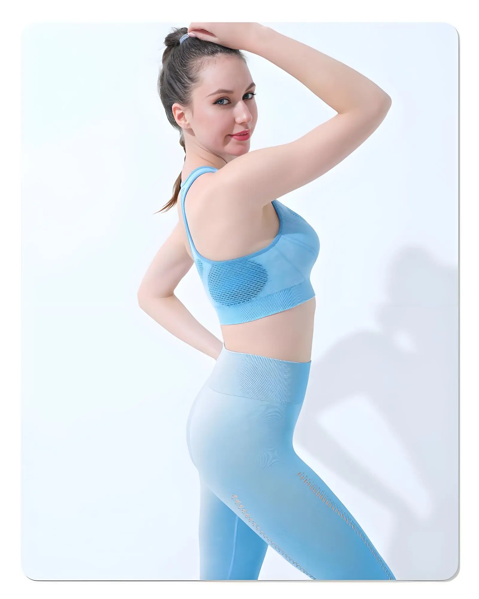 

Women's Butt Lifting High Waist Seamless Tie Dye Yoga Leggings Side Hollow Out Soft Sexy Pants for Gym Outdoor Workout