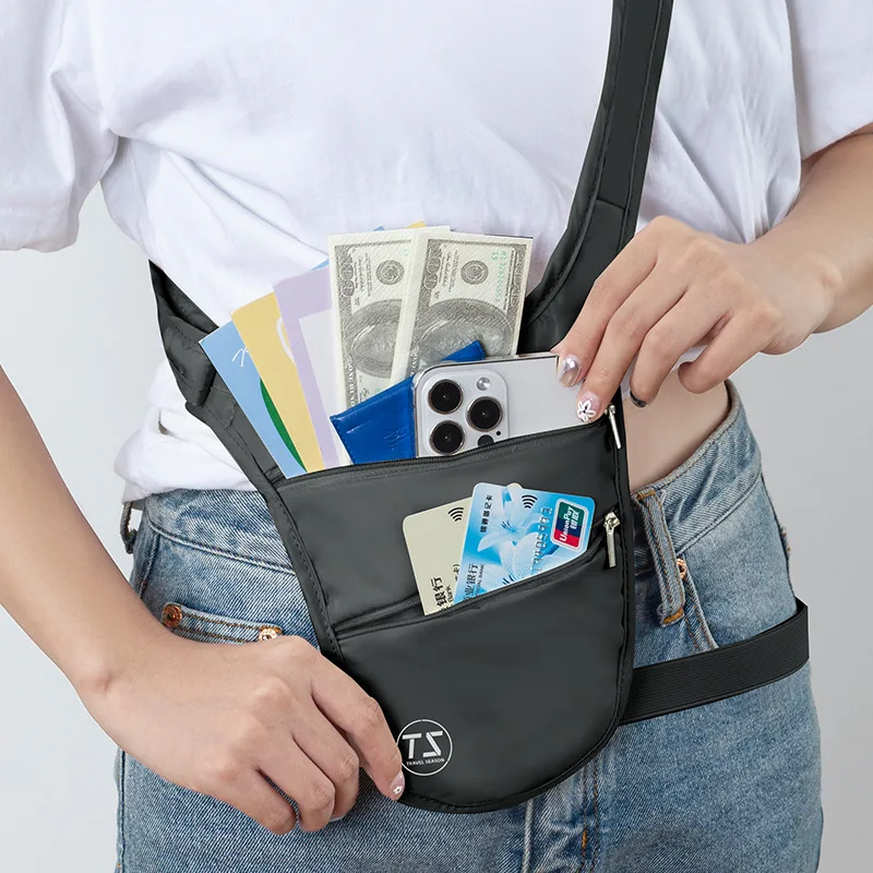 

Anti-theft Sports Waist Bag Waterproof Lightweight Run Waist Pouch Portable Adjustable Strap Invisible Belt Bag Travel