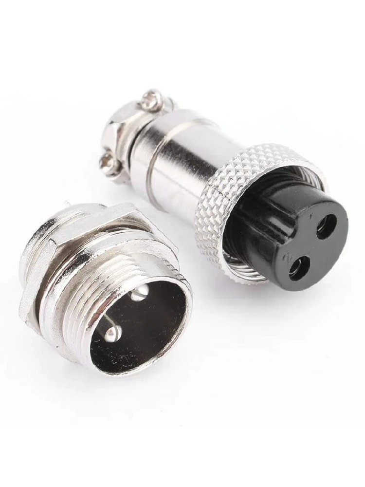 Connecteur mâle et femelle à vis GX16, connecteur de câble bout à bout, prise d'aviation, 2 broches, 400V