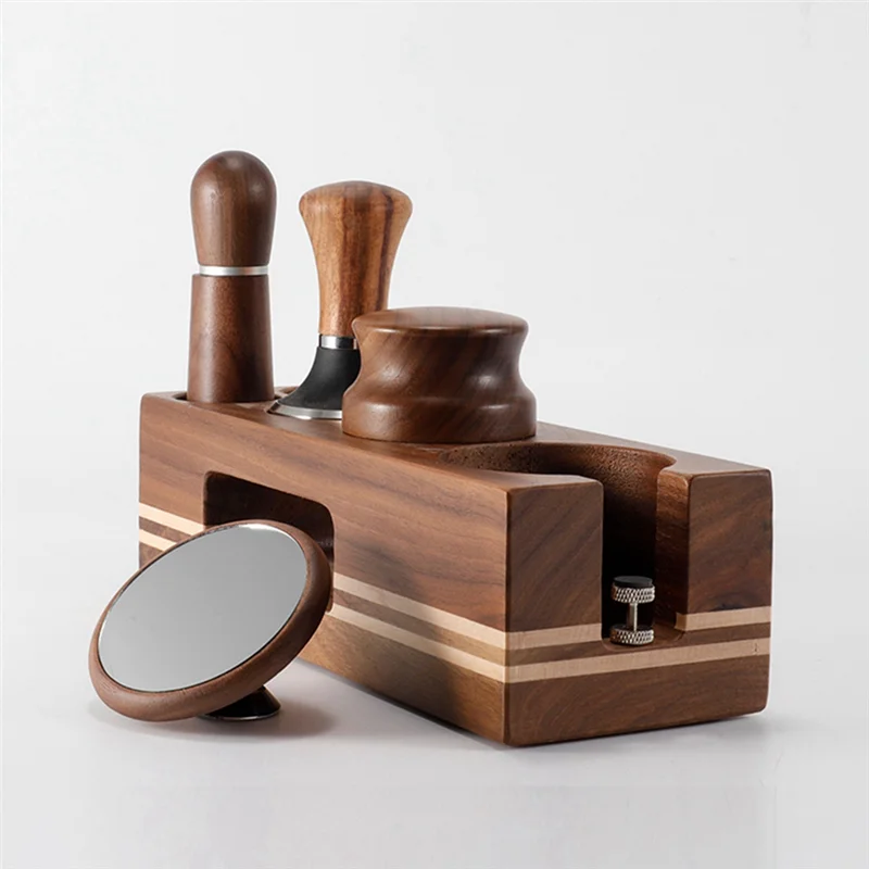 Stable-Coffee Tamper Holder Wood Filling Support Base Espresso Tampering Mat Station Stand For Barista Coffee Accessories