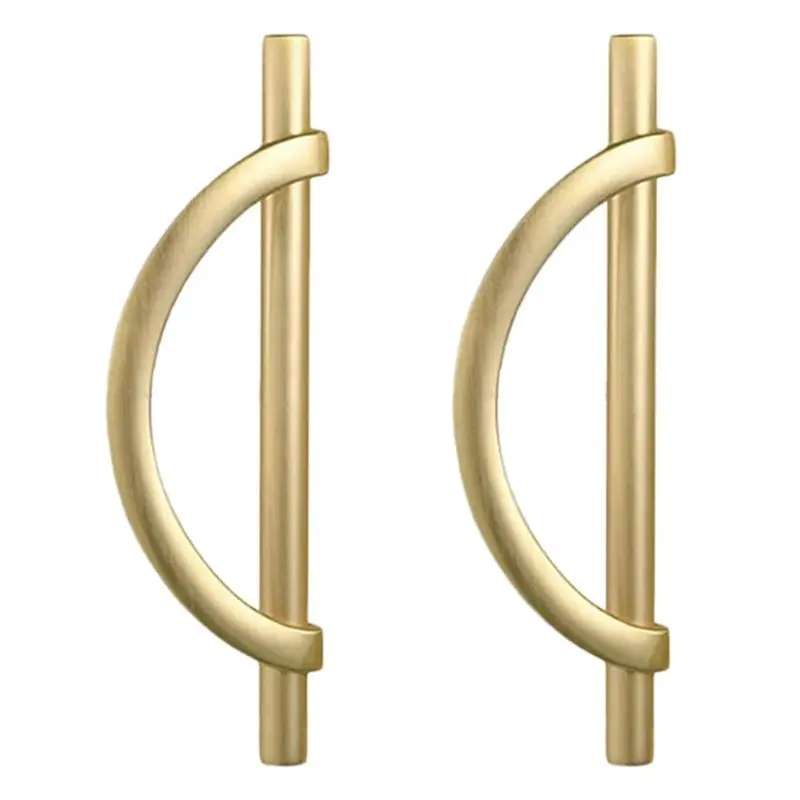 4Pcs Gold Cabinet Pulls Drawer Pulls Half Moon Shape Cabinet Pulls Drawer Dresser Handles Kitchen Cupboard Handles B