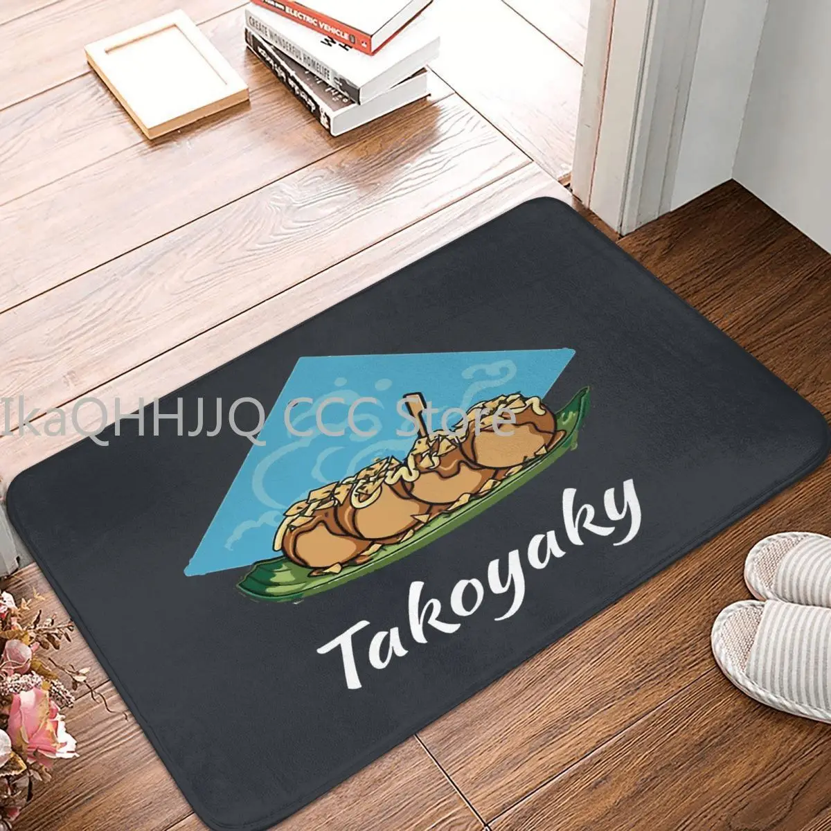 Sticker BathBath Mat Takoyaki Attack Doormat Kitchen Carpet Balcony Rug Home Decor