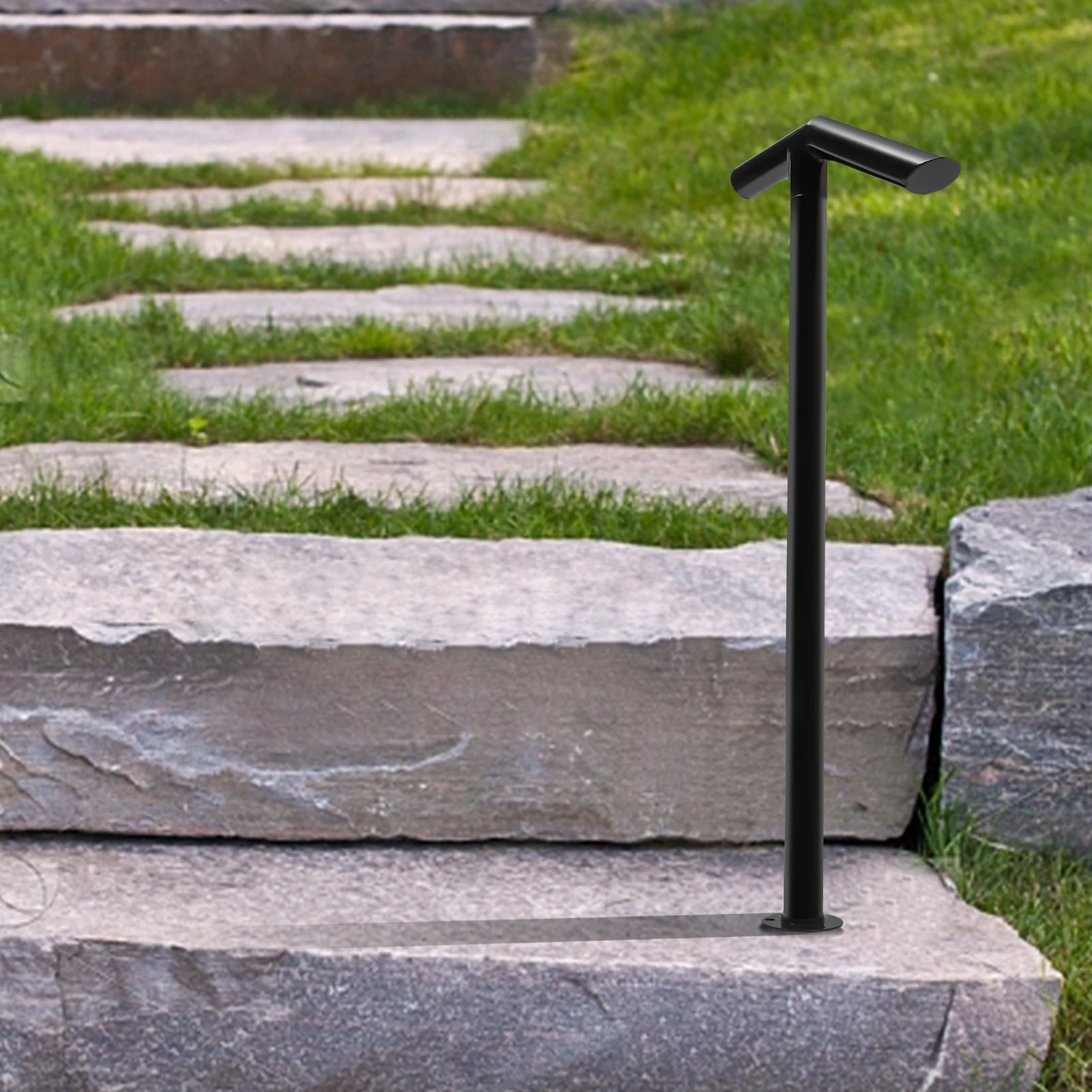 Ladder Type Step Handrail ，one Free Standing Handrail Stairs,100kg/220 Lbs Load-bearing Capacity Iron Railing Stairs Handrails