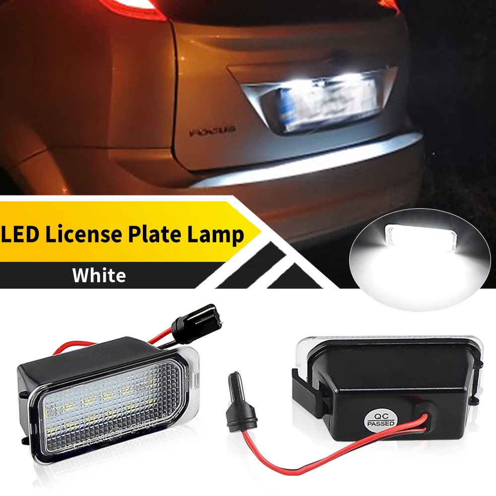

2 шт. OEM светодиодные лампочки для номерного знака для Ford Focus MK3 2010-наперед Fiesta MK6 2008-на годов Mondeo MK4 2007-2013 BA7 2008-up