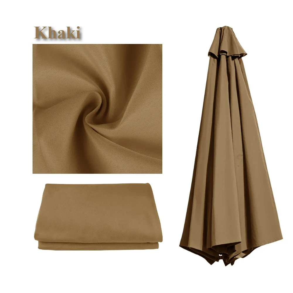 Replacement Parasol Canopy Universal Umbrella Replacement Cloth Garden Parasol Sunshade Cover for Garden Patio Yard Beach Pool image 3