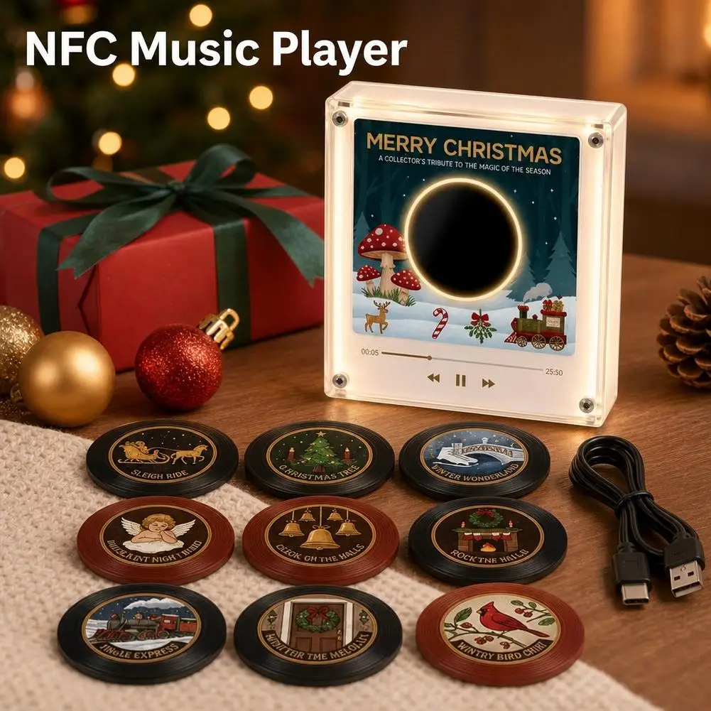 NFC Sensing Song Player Acrylic Built-in Speaker Sensing Music Refrigerator Sticker Playing Music Refrigerator Decoration