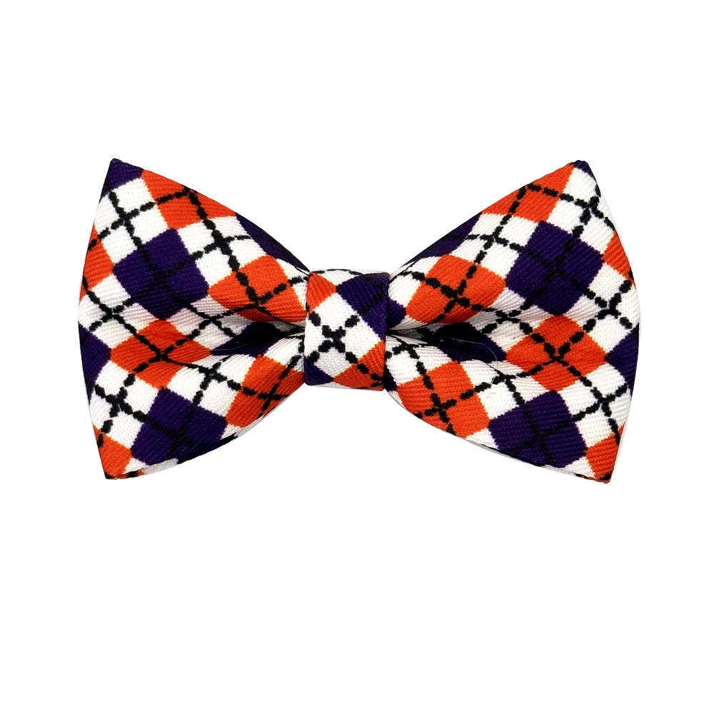 50/100Pcs Halloween Plaid Dog Supplies Sliding Dog Bow Tie Pets Dog Bowties Dog Collar Dog Accessories Pet Supplies