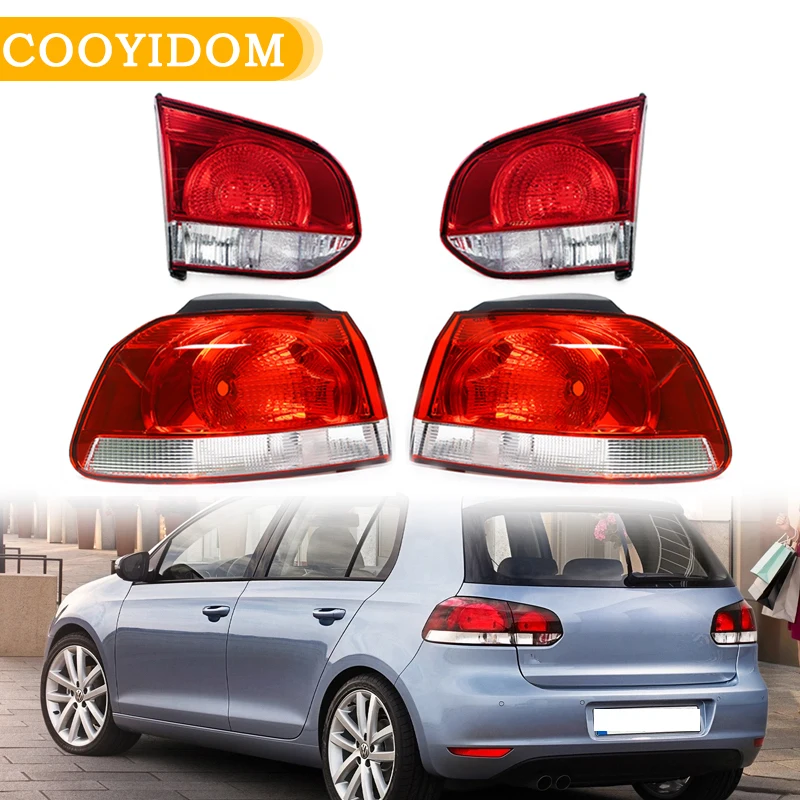 Car Tail Light For VW Golf Mk6 Golf 6 Hatchback 2009 2010 2011 2012 2013 Taillight Replacement Rear Reverse Driving Lamp No Bulb