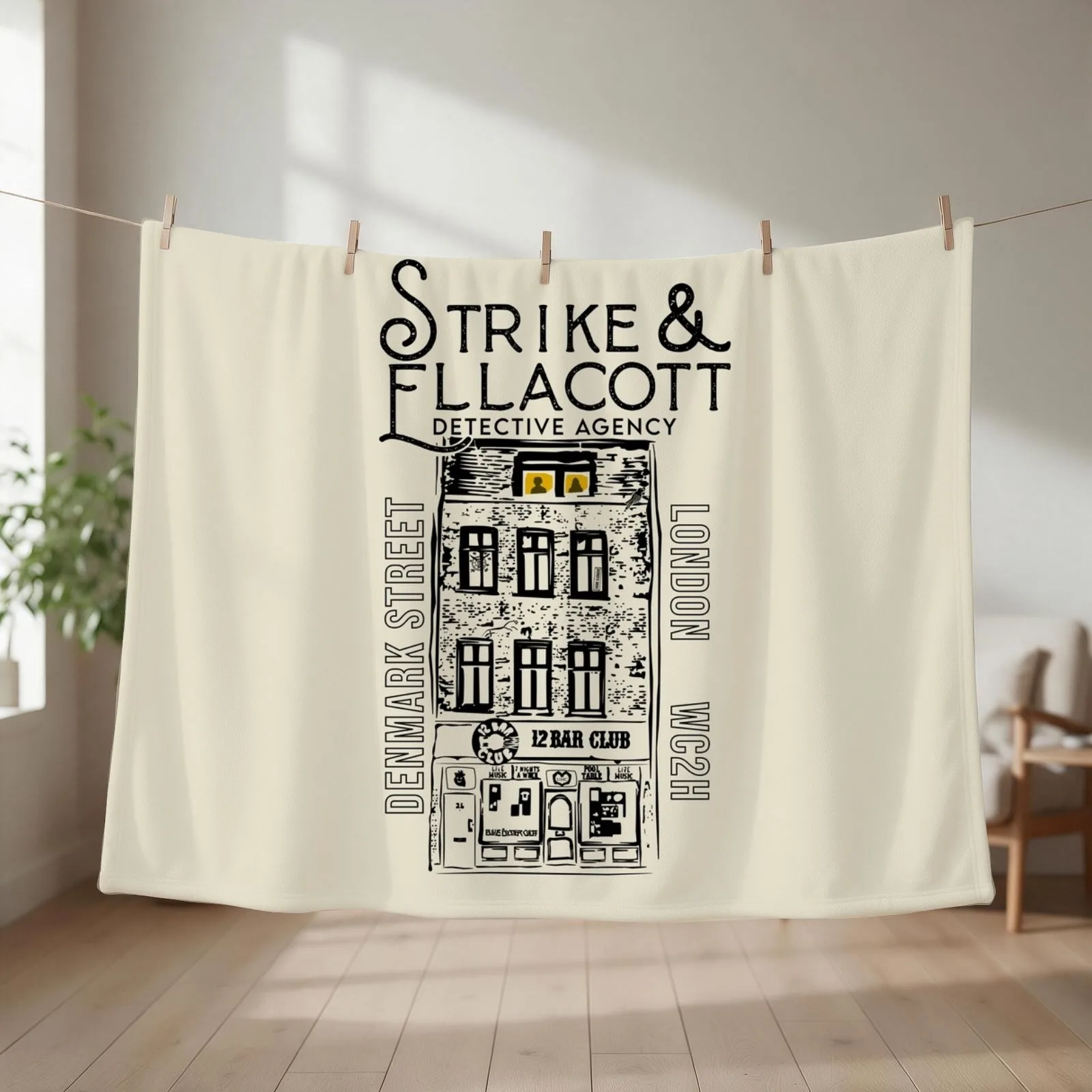 Cormoran Strike Throw Blanket couch cozy soft plush fuzzy picnic outdoor blanket