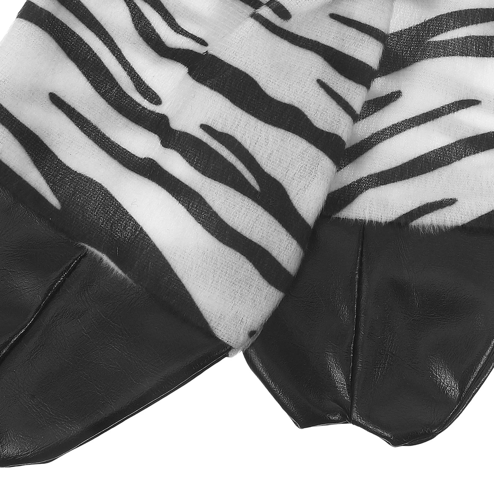 1Set Zebra Dierenkostuum Set Schattige Lichtgewicht Zebra Oren Hoofdband Strikje Staart Handschoenen Party Cosplay Benodigdheden Halloween