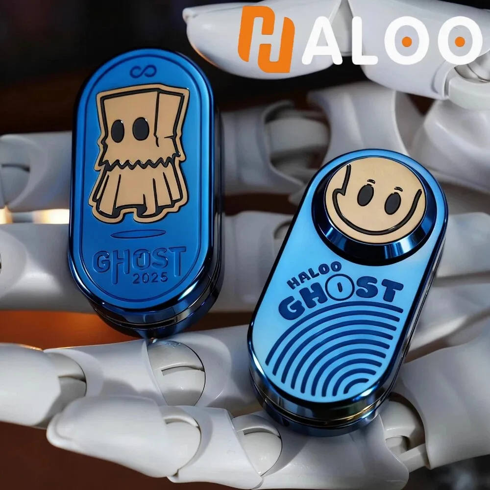 HALOOPLAYER EDC Ghost Tuning Fork 2.0 Fidget Slider Stress Relief Toy Push Slider Fidget Toys For Adults Office Desk