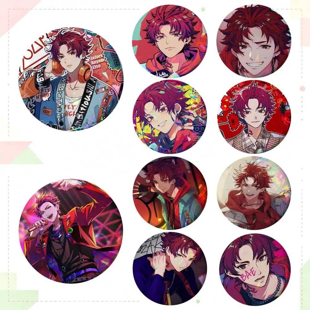 Anime Paradox Live Sugasano Allen Round Badge Lapel Pin Backpack Clothing Jewelry Accessories Gift Brooch