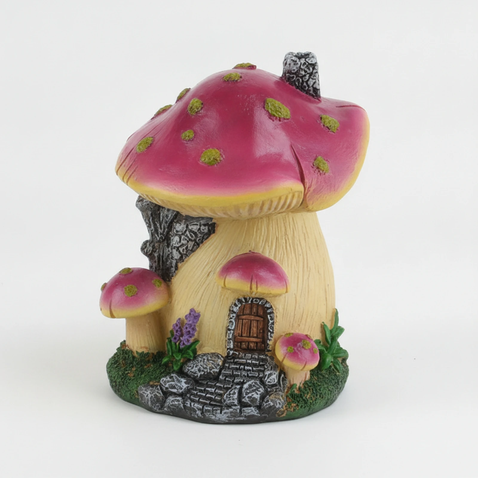 Fungus House Resin Miniature Fungus Figurines Fairy Cottage Adorable Micro Landscape Decor Nature-Inspired for Hobbyists