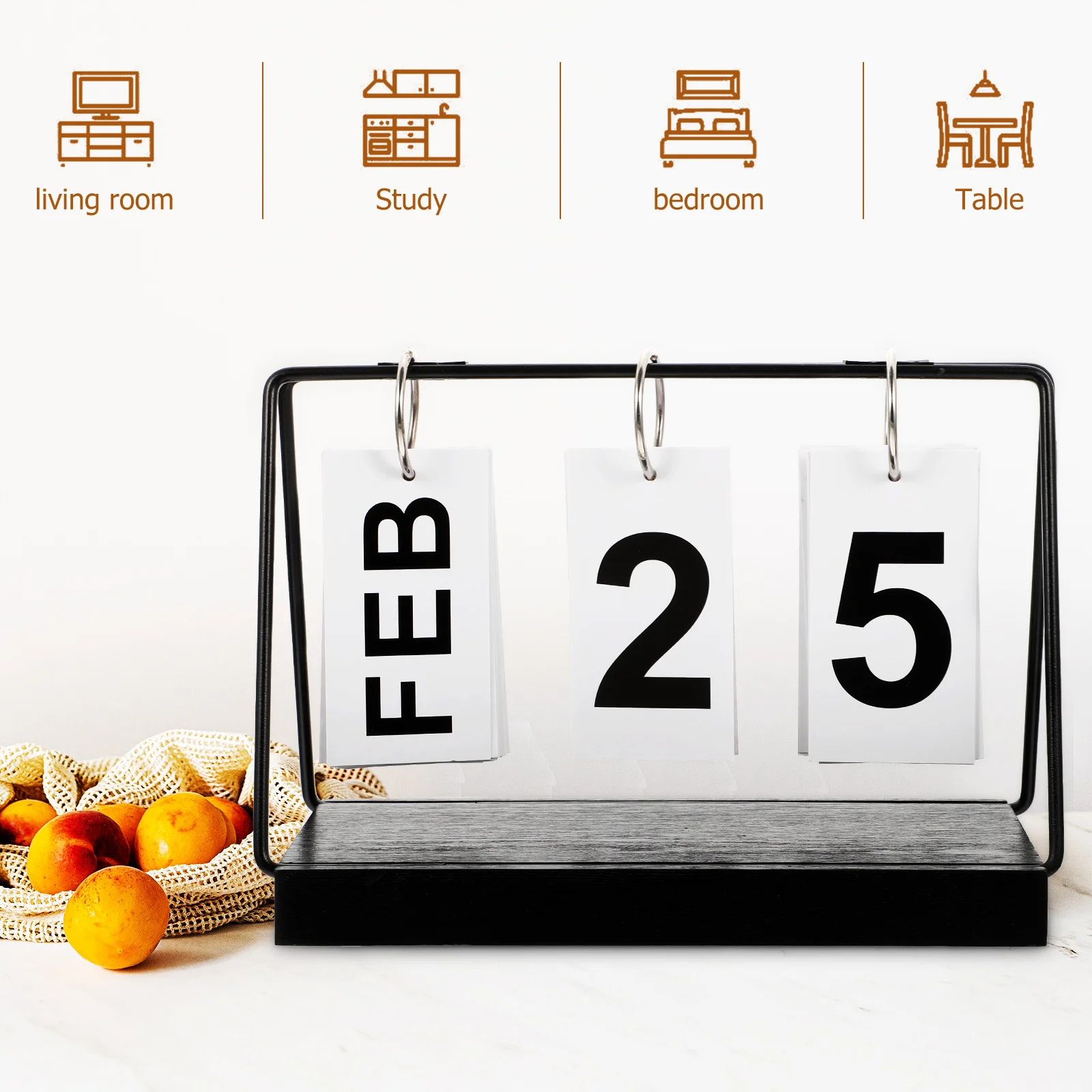 

Decorative Desk Calendar Compact Size Wooden Blocks Day Date Display Teacher Gift Home Office Table Decoration 125