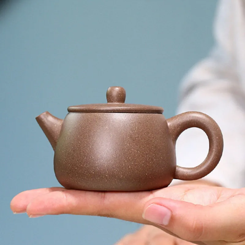 100ml Chinese Yixing Purple Clay Teapots Ball Shaped Infuser Tea Pot Beauty Kettle Raw Ore Handmade Zisha Tea Set Customized