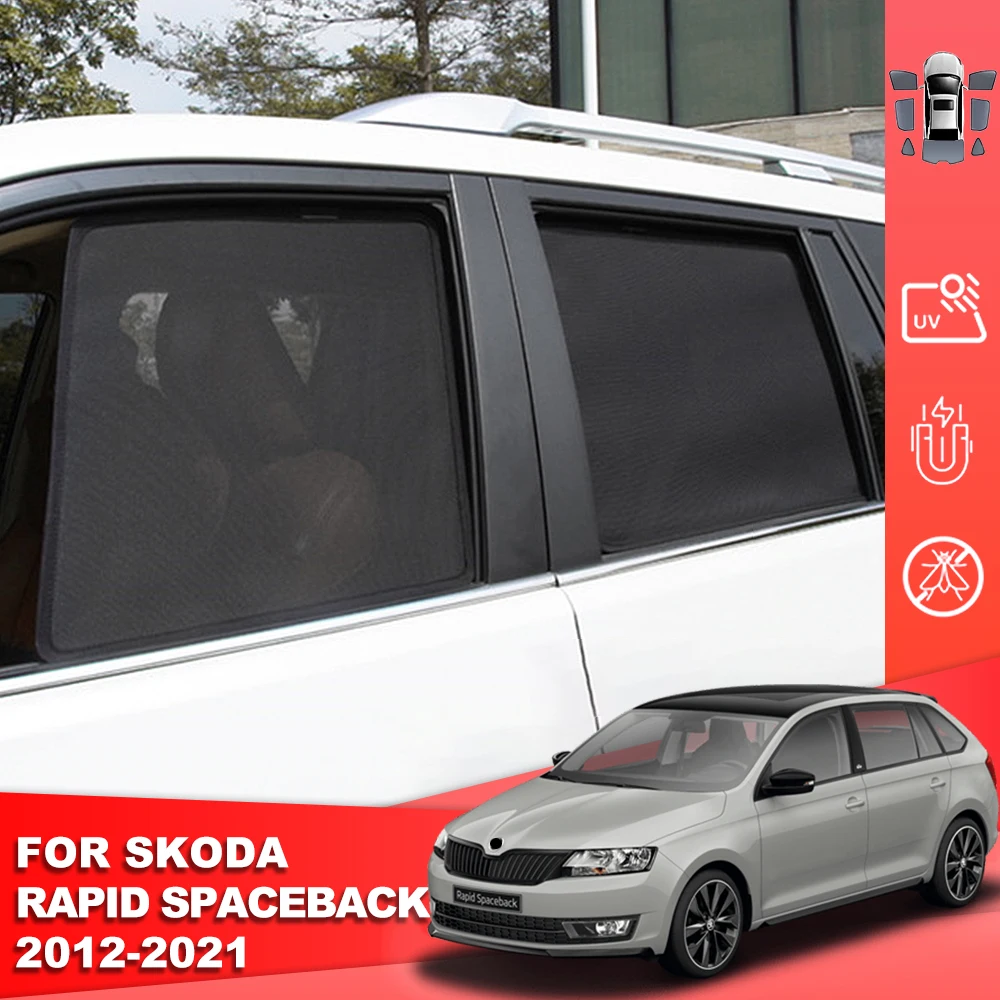 

For Skoda RAPID Spaceback NH1 2012-2021 Car Sunshade Shield Rear Side Baby Window Sun Shade Visor Front Windshield Curtain