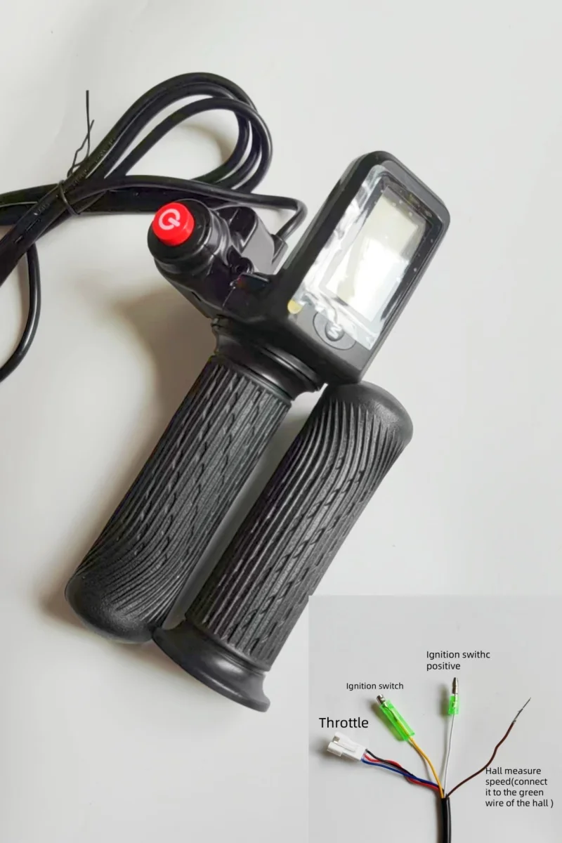 36V 48V 60V Electric Bicycle Accelerator Electric Scooter Handle With Ignition Switch And Speed Function Electric Scooter Parts