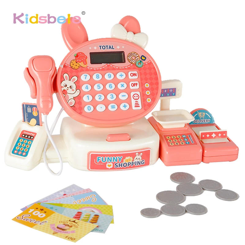 Children's Toy Supermarket Set Simulated Cashier Play House Set Educational Early Education Toys Learning Role Play Kids Gifts