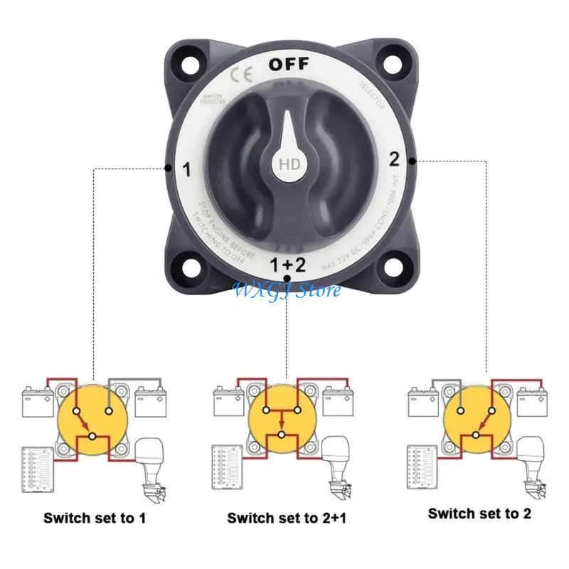 37JE Upgraded Battery Switches Waterproof Power Control Solution Power Management