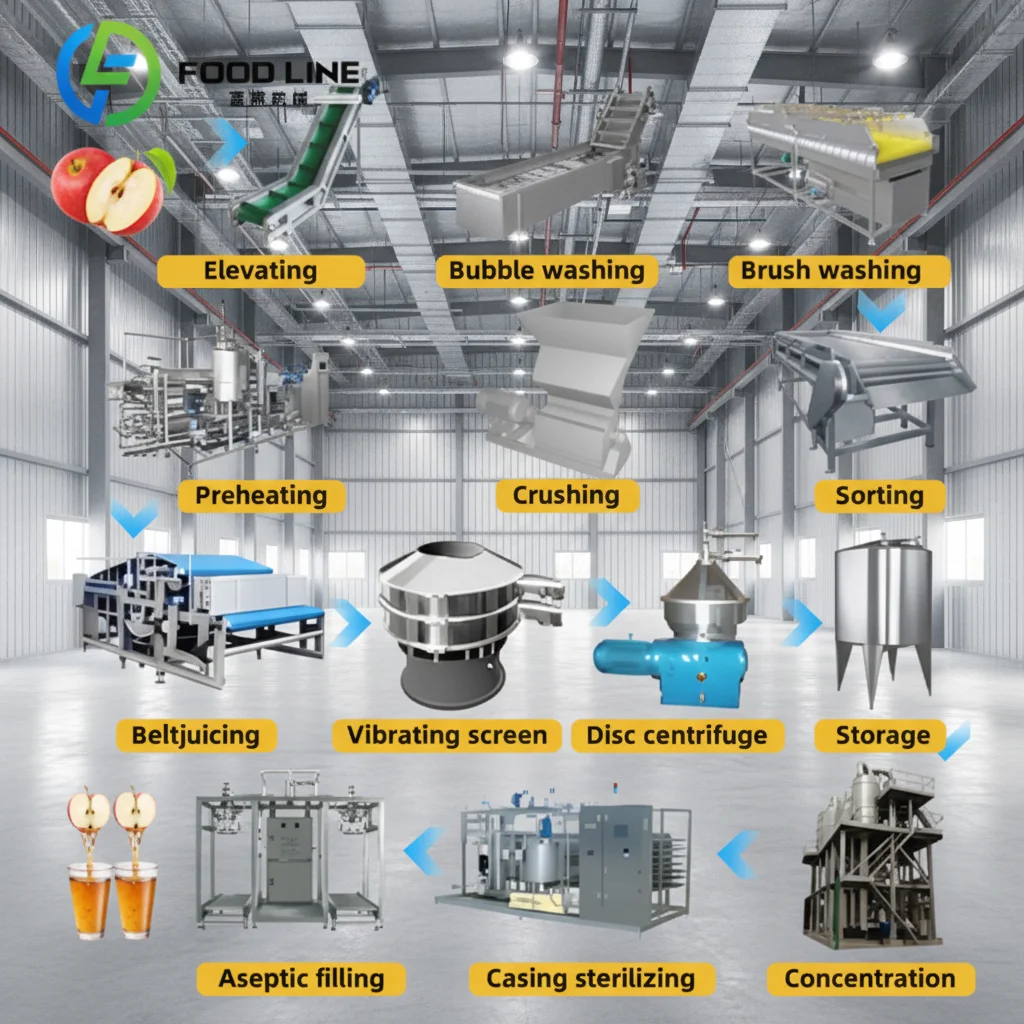 Custom Mini Fruit Juice Production Line Mango & Apple Juice Processing Making Equipment