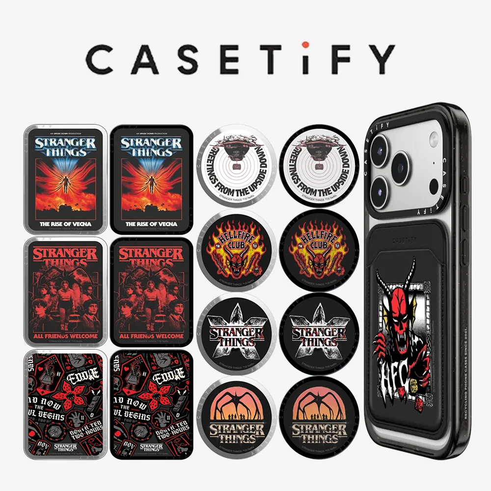 CASETIFY Stranger Things Series Magnetic Phone Holder Card Pack for iPhone17 16 15 14 13 12 11 for Samsung S25 S26 A57 A36