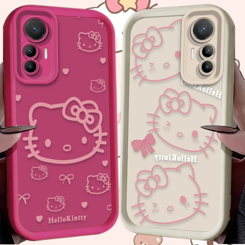 مرحبا كيتي الوردي جمع جراب هاتف ل Xiaomi Poco F7 F6 F5 F4 F3 M5s C65 C75 C71 X7 X6 X5 X4 GT X3 NFC M7 M6 Pro 4G 5G