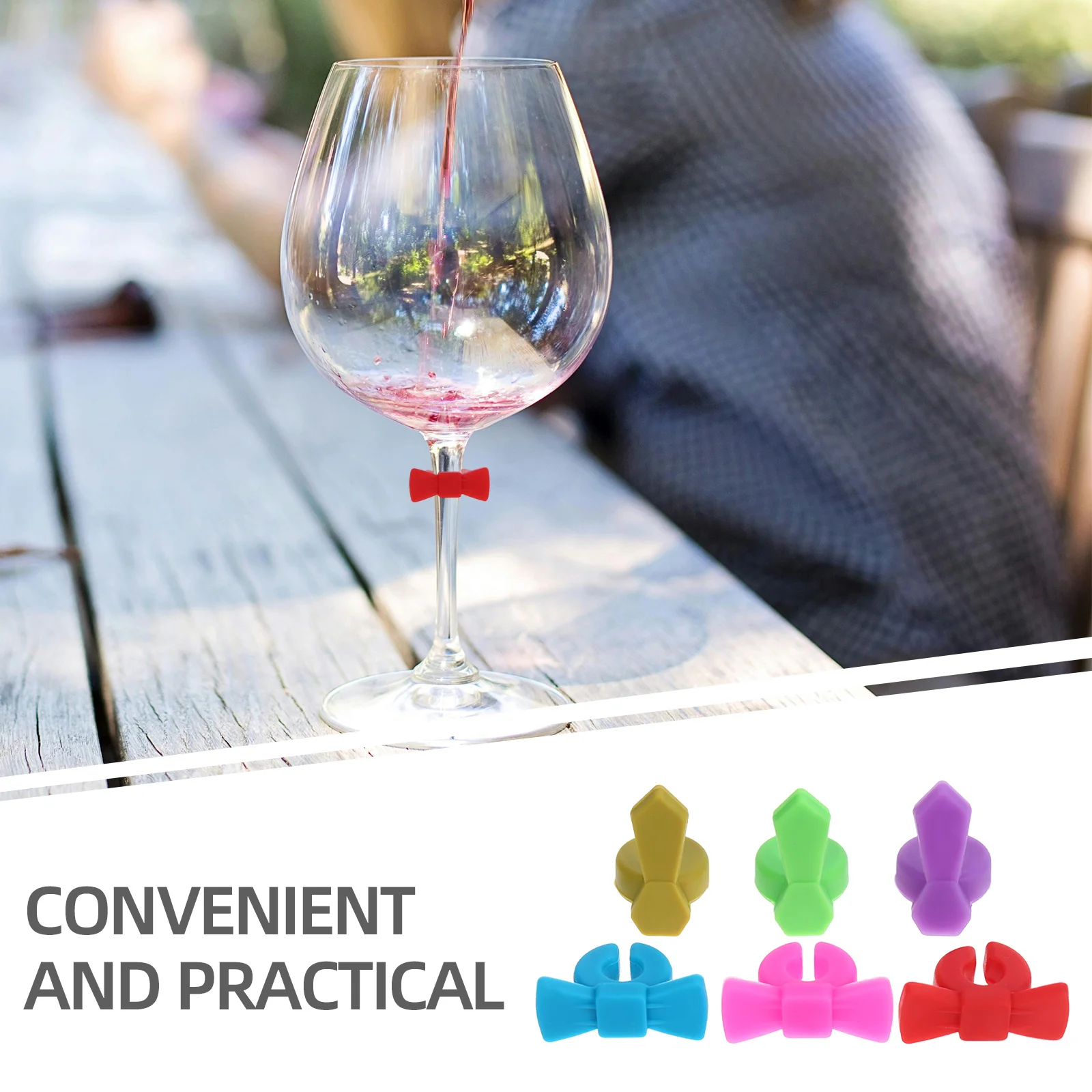 6шт силиконовых маркеров для вина