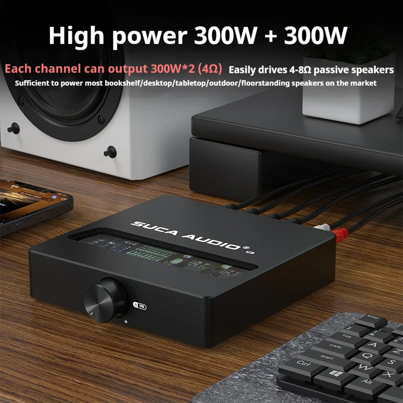 เครื่องขยายเสียง Suca Audio U9 บางเฉียบ คุณภาพเสียงสูง HiFi เสียงคมชัด กำลังขับสูง 300 วัตต์ สำหรับใช้ในบ้าน