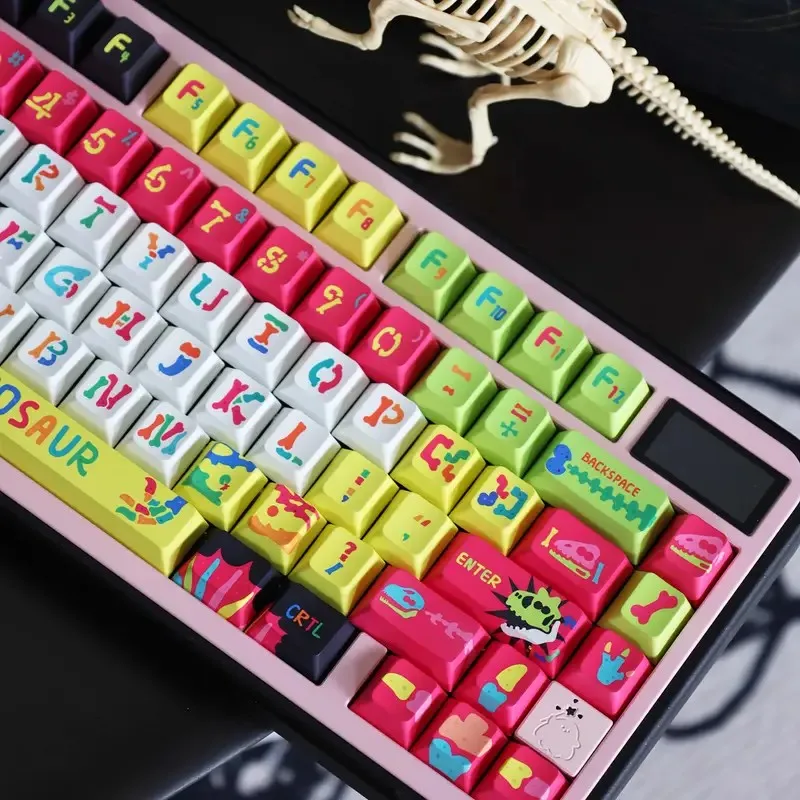 Dinosaur Bone-Themed Keycaps - Exquisite Dinosaur Bone Patterns - The Perfect Choice For Dinosaur Enthusiasts
