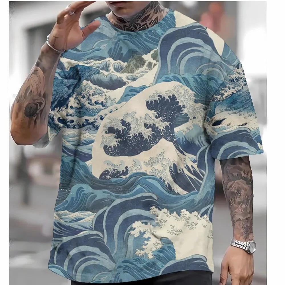 New Summer Men Chinese Style T-Shirt 3D Printed Vintage Tops Tees Male Casual Stylish Short Sleeve Clothing Fashion Streetwear