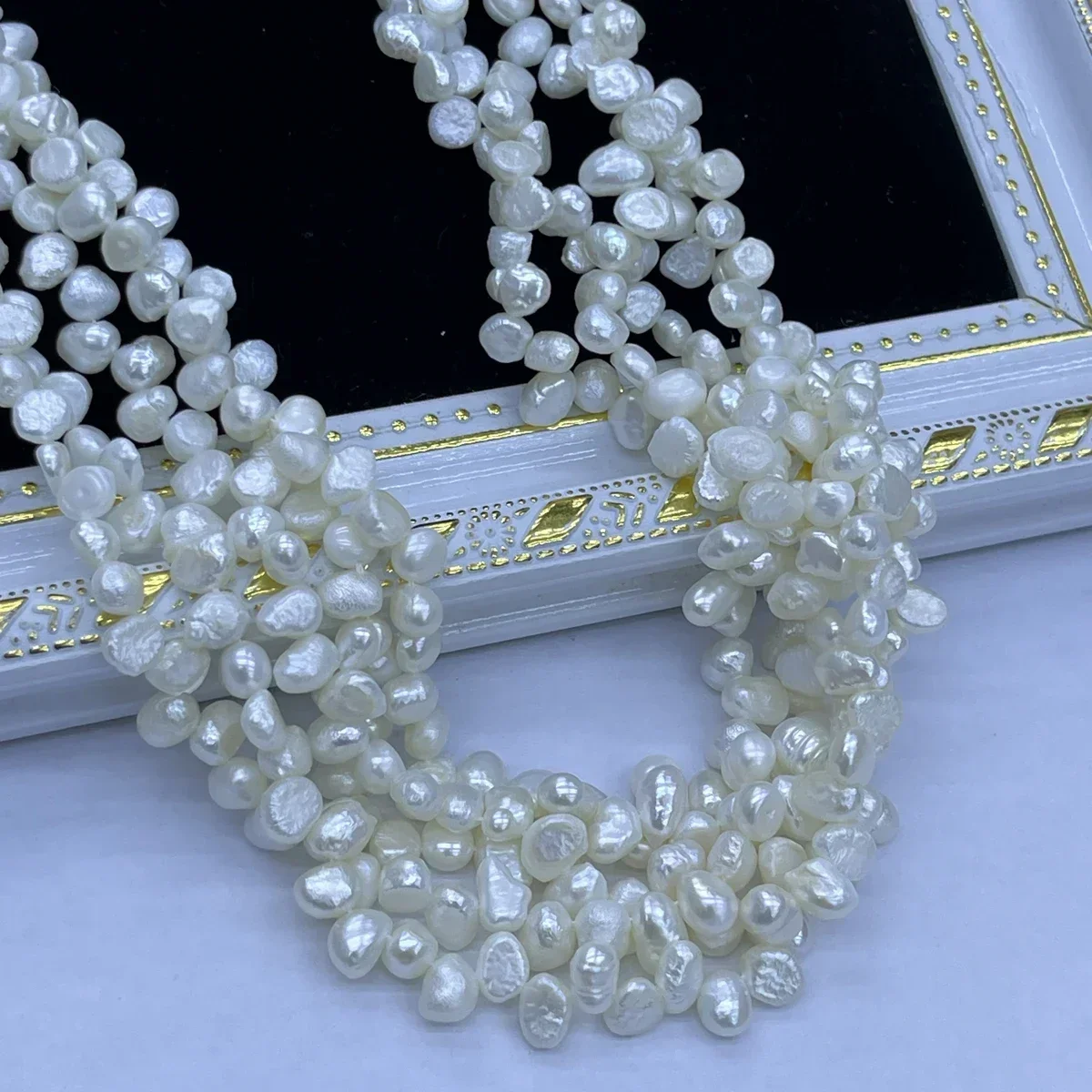 

Christmas Natural Freshwater White Baroque Irregular Pearl Bead Jewelry Make DIY Necklace Bracelet Accessories Women Wedding