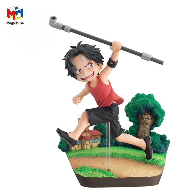 

Original MegaHouse GEM One Piece Childhood Portgas D Ace RUN RUN RUN Original Anime Figure 13cm Model Collectible Toy